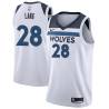 White Andrew Lang Twill Basketball Jersey -Timberwolves #28 Lang Twill Jerseys, FREE SHIPPING