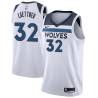 White Christian Laettner Twill Basketball Jersey -Timberwolves #32 Laettner Twill Jerseys, FREE SHIPPING