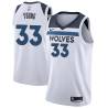 White Thaddeus Young Twill Basketball Jersey -Timberwolves #33 Young Twill Jerseys, FREE SHIPPING