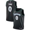 Black_Throwback Jeff Teague Timberwolves #0 Twill Basketball Jersey FREE SHIPPING