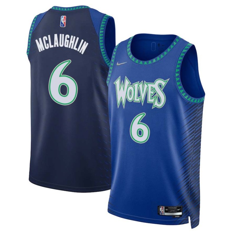 2021/22 City Edition Jordan McLaughlin Timberwolves #6 Twill Basketball Jersey FREE SHIPPING