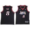 Black Throwback Mario Elie Twill Basketball Jersey -76ers #8 Elie Twill Jerseys, FREE SHIPPING