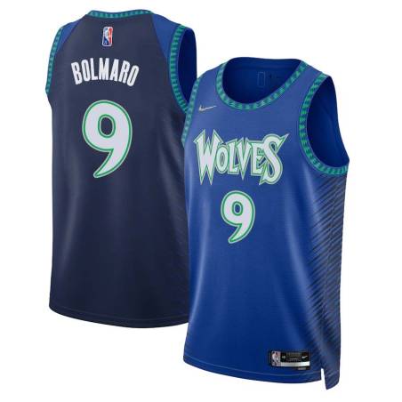 2021/22 City Edition 2021 Draft Leandro Bolmaro Timberwolves #9 Twill Basketball Jersey FREE SHIPPING