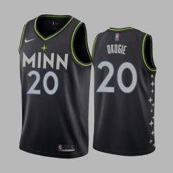 2020-21City Josh Okogie Timberwolves #20 Twill Basketball Jersey FREE SHIPPING