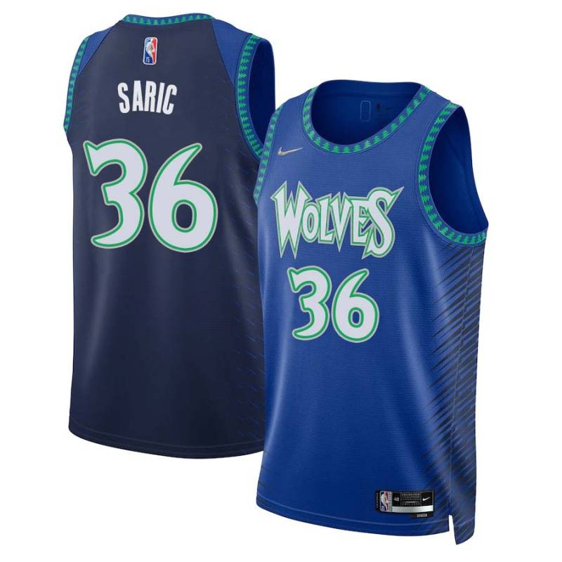 2021/22 City Edition Dario Saric Timberwolves #36 Twill Basketball Jersey FREE SHIPPING