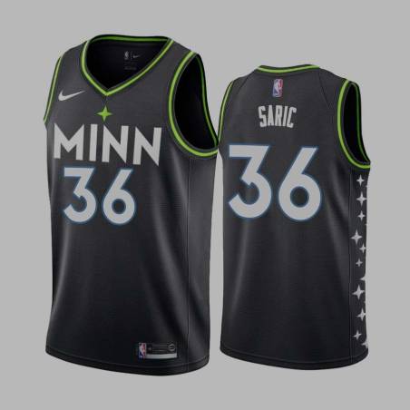 2020-21City Dario Saric Timberwolves #36 Twill Basketball Jersey FREE SHIPPING