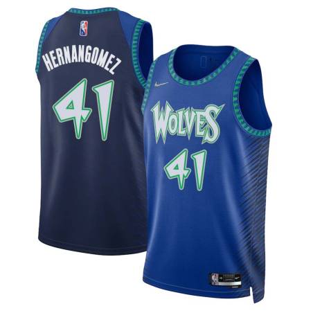 2021/22 City Edition Juan Hernangomez Timberwolves #41 Twill Basketball Jersey FREE SHIPPING