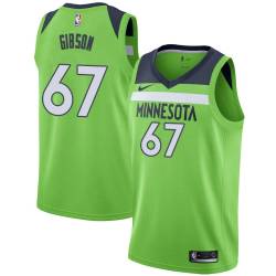 Green Taj Gibson Timberwolves #67 Twill Basketball Jersey FREE SHIPPING