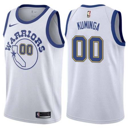 White_Throwback 2021 Draft Jonathan Kuminga Warriors #00 Twill Basketball Jersey FREE SHIPPING