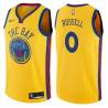 2017-18City D'Angelo Russell Warriors #0 Twill Basketball Jersey FREE SHIPPING