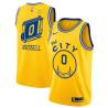 Glod_City-Classic D'Angelo Russell Warriors #0 Twill Basketball Jersey FREE SHIPPING
