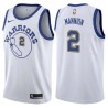 White_Throwback Nico Mannion Warriors #2 Twill Basketball Jersey FREE SHIPPING