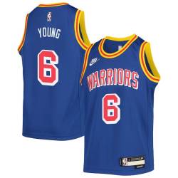 Blue Classic Nick Young Warriors #6 Twill Basketball Jersey FREE SHIPPING