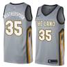 Gray Clarence Weatherspoon Twill Basketball Jersey -Cavaliers #35 Weatherspoon Twill Jerseys, FREE SHIPPING