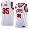 White Demetris Nichols Twill Basketball Jersey -Cavaliers #35 Nichols Twill Jerseys, FREE SHIPPING