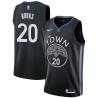 Black Alec Burks Warriors #20 Twill Basketball Jersey FREE SHIPPING