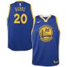 Blue2017 Alec Burks Warriors #20 Twill Basketball Jersey FREE SHIPPING