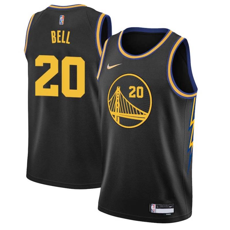 2021-22City Jordan Bell Warriors #20 Twill Basketball Jersey FREE SHIPPING