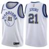 White_Throwback Jonas Jerebko Warriors #21 Twill Basketball Jersey FREE SHIPPING