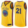 2017-18City Zach Norvell Warriors #21 Twill Basketball Jersey FREE SHIPPING