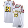 White Classic Jeff Dowtin Warriors #21 Twill Basketball Jersey FREE SHIPPING