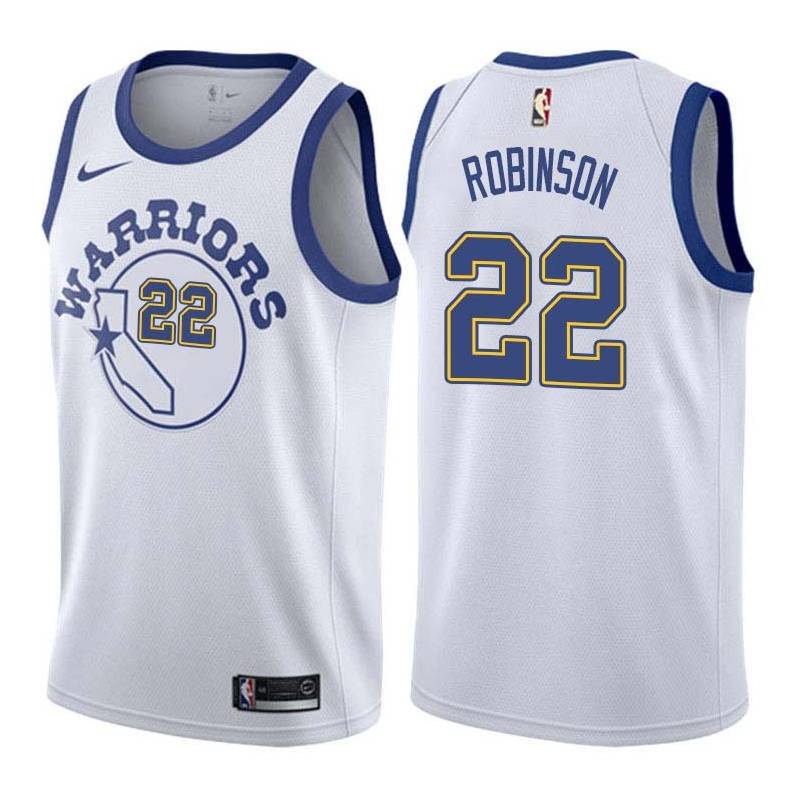 White_Throwback Glenn Robinson Warriors #22 Twill Basketball Jersey FREE SHIPPING