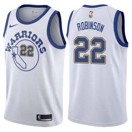 White_Throwback Glenn Robinson Warriors #22 Twill Basketball Jersey FREE SHIPPING