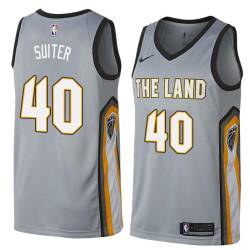 Gray Gary Suiter Twill Basketball Jersey -Cavaliers #40 Suiter Twill Jerseys, FREE SHIPPING