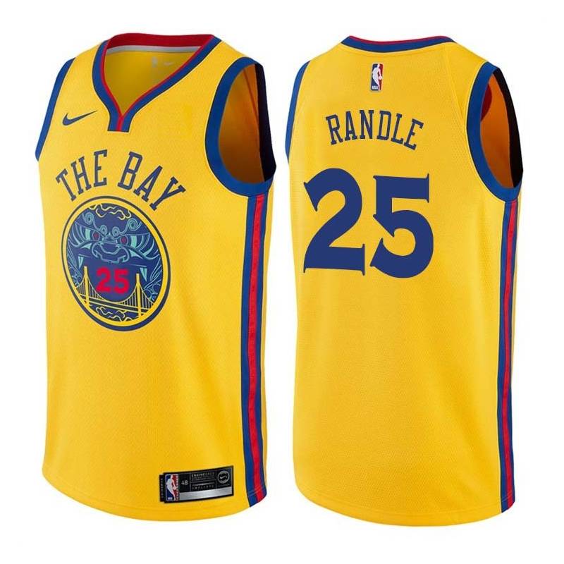2017-18City Chasson Randle Warriors #25 Twill Basketball Jersey FREE SHIPPING