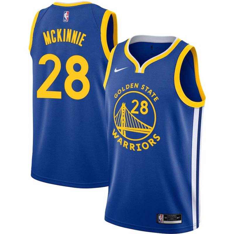 Blue Alfonzo McKinnie Warriors #28 Twill Basketball Jersey FREE SHIPPING