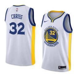 White2017 Marquese Chriss Warriors #32 Twill Basketball Jersey FREE SHIPPING