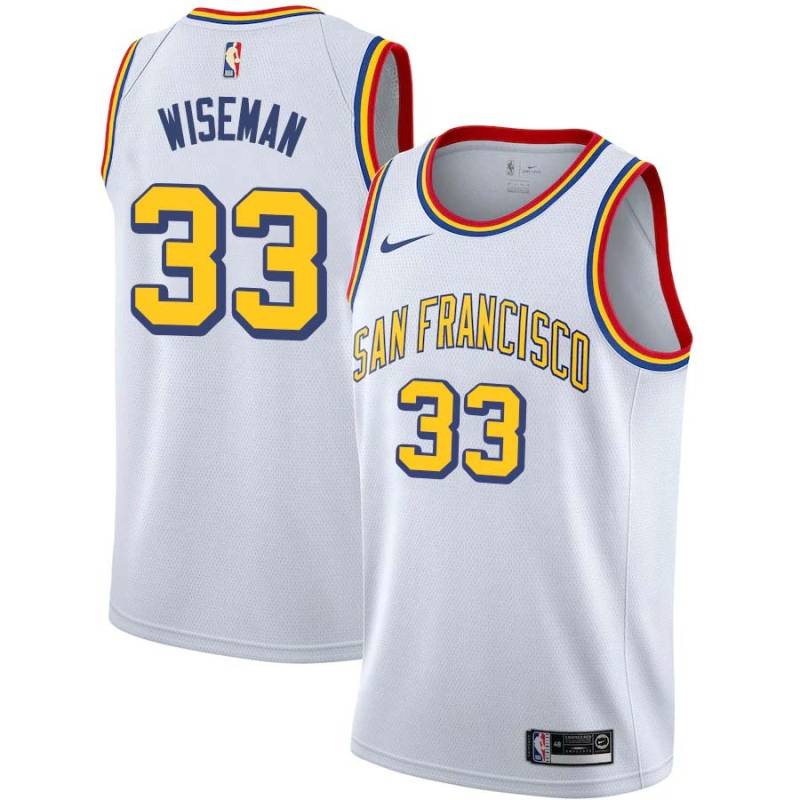White Classic James Wiseman Warriors #33 Twill Basketball Jersey FREE SHIPPING