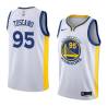White2017 Juan Toscano-Anderson Warriors #95 Twill Basketball Jersey FREE SHIPPING