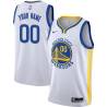 White Customized Golden State Warriors Twill Basketball Jersey FREE SHIPPING