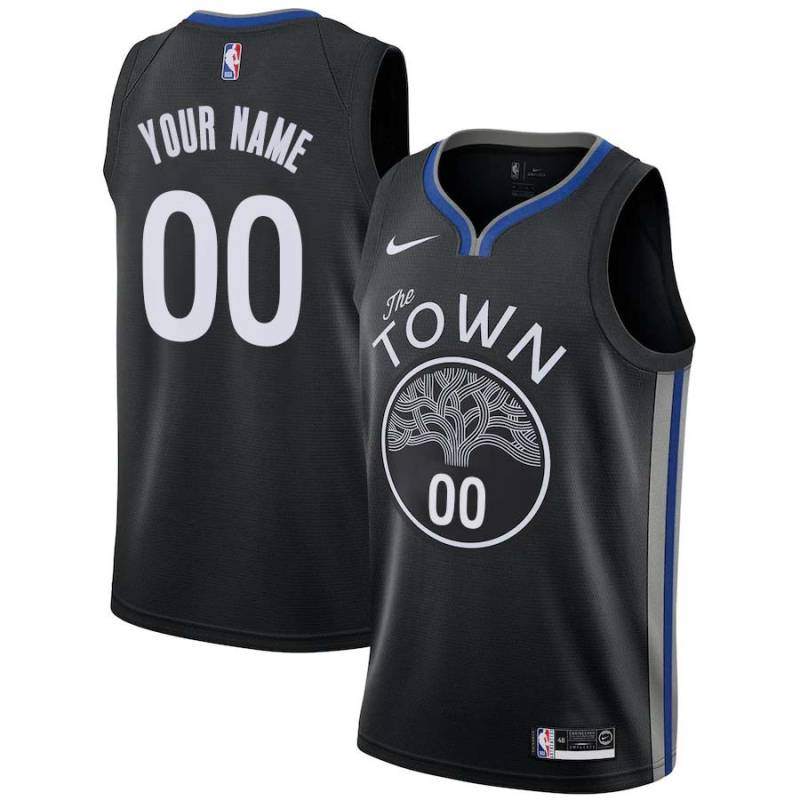 Black Customized Golden State Warriors Twill Basketball Jersey FREE SHIPPING