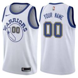 White_Throwback Customized Golden State Warriors Twill Basketball Jersey FREE SHIPPING