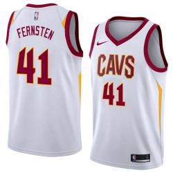 White Eric Fernsten Twill Basketball Jersey -Cavaliers #41 Fernsten Twill Jerseys, FREE SHIPPING