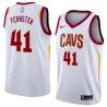 White Eric Fernsten Twill Basketball Jersey -Cavaliers #41 Fernsten Twill Jerseys, FREE SHIPPING