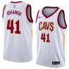 White Etdrick Bohannon Twill Basketball Jersey -Cavaliers #41 Bohannon Twill Jerseys, FREE SHIPPING