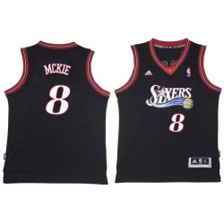 Black Throwback Aaron McKie Twill Basketball Jersey -76ers #8 McKie Twill Jerseys, FREE SHIPPING