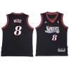 Black Throwback Aaron McKie Twill Basketball Jersey -76ers #8 McKie Twill Jerseys, FREE SHIPPING