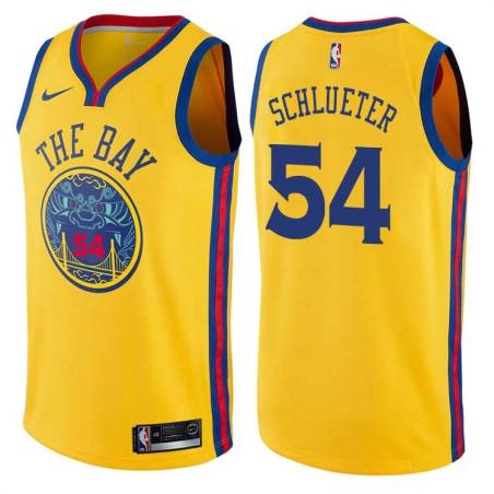 2017-18City Dale Schlueter Twill Basketball Jersey -Warriors #54 Schlueter Twill Jerseys, FREE SHIPPING