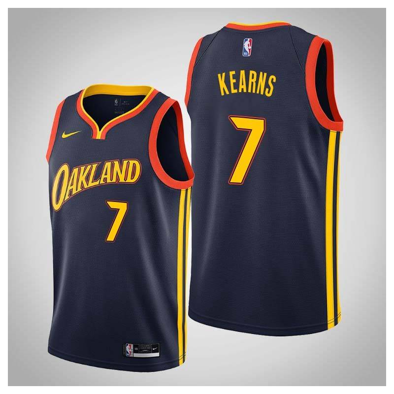 2020-21City Mike Kearns Twill Basketball Jersey -Warriors #7 Kearns Twill Jerseys, FREE SHIPPING