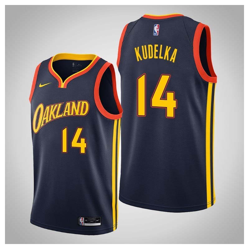 2020-21City Frank Kudelka Twill Basketball Jersey -Warriors #14 Kudelka Twill Jerseys, FREE SHIPPING