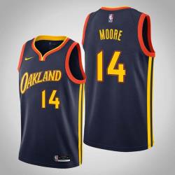 2020-21City Jackie Moore Twill Basketball Jersey -Warriors #14 Moore Twill Jerseys, FREE SHIPPING
