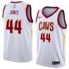 White Edgar Jones Twill Basketball Jersey -Cavaliers #44 Jones Twill Jerseys, FREE SHIPPING