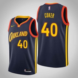 2020-21City John Coker Twill Basketball Jersey -Warriors #40 Coker Twill Jerseys, FREE SHIPPING