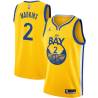 2020-21Gold Gerald Madkins Twill Basketball Jersey -Warriors #2 Madkins Twill Jerseys, FREE SHIPPING