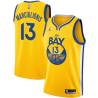 2020-21Gold Sarunas Marciulionis Twill Basketball Jersey -Warriors #13 Marciulionis Twill Jerseys, FREE SHIPPING