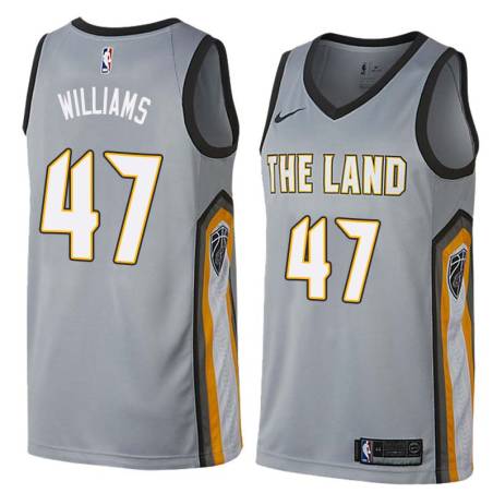 Gray Scott Williams Twill Basketball Jersey -Cavaliers #47 Williams Twill Jerseys, FREE SHIPPING